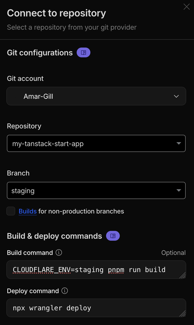 Configure git integration for staging worker